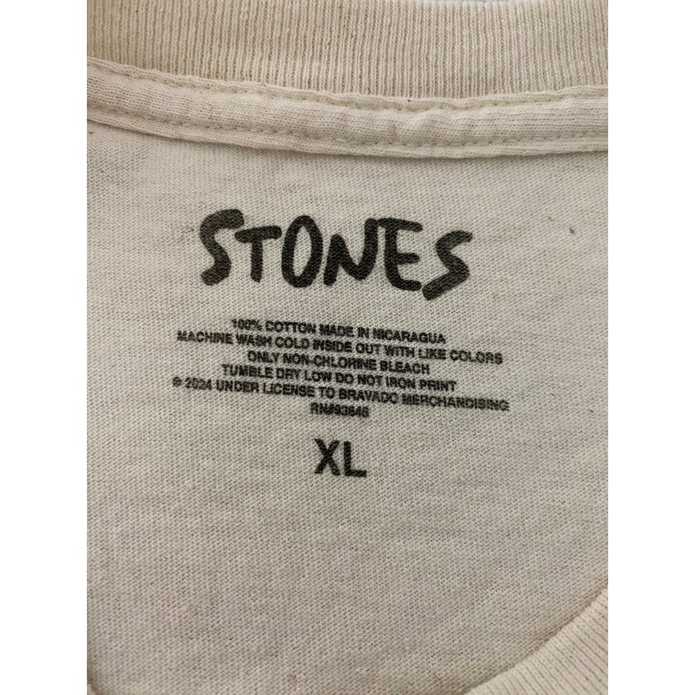 The Rolling Stones Hackney Diamonds Tour 24 Graphic T-Shirt Cream Mens XL STONES - Picture 6 of 6